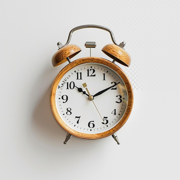 PSD a clock with an alarm feature on a transparent background