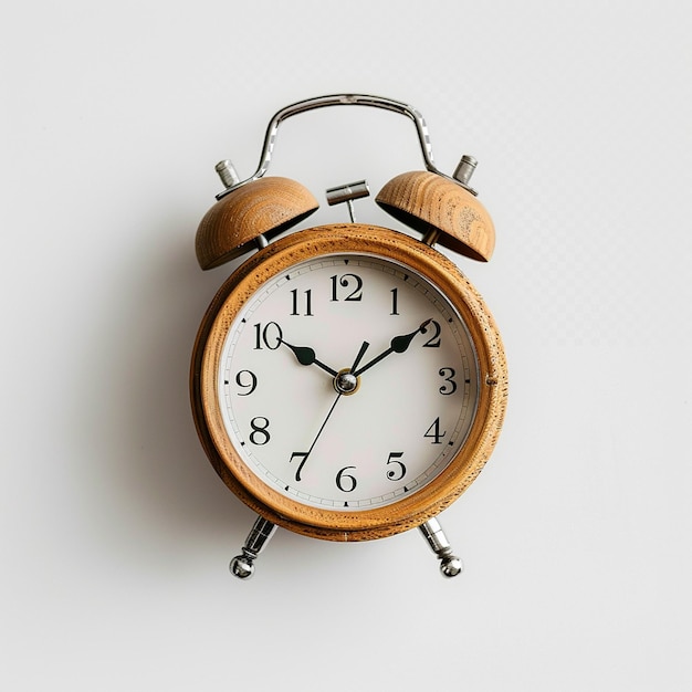 PSD a clock with an alarm feature on a transparent background