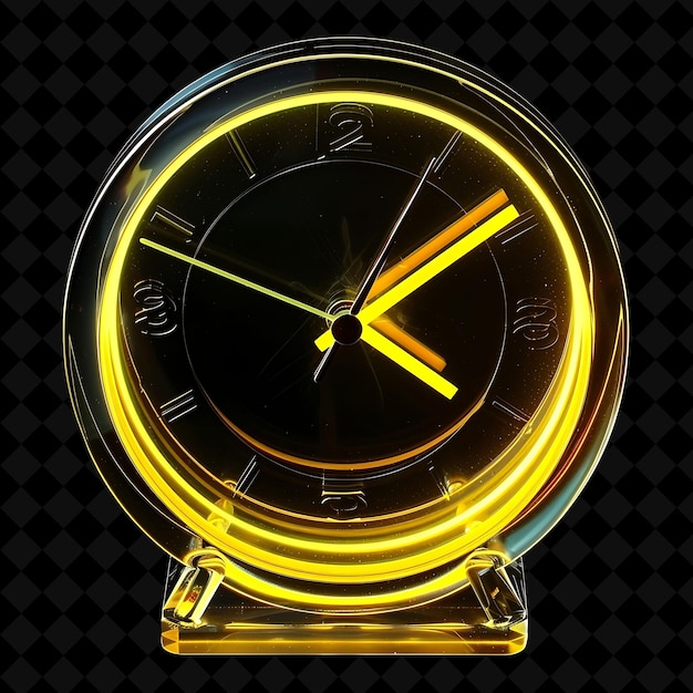 PSD clock with silent movement made with acrylic clock with lumi png y2k shape neon color decoration