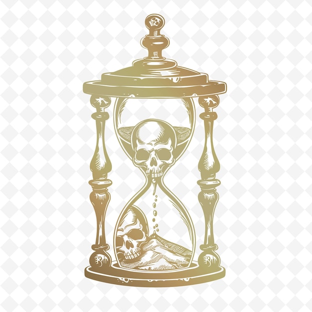 PSD a clock with a skull and the words quot the time quot on it