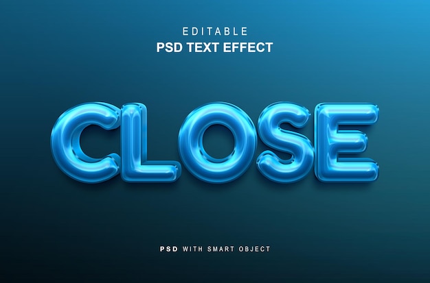 Close text style effect