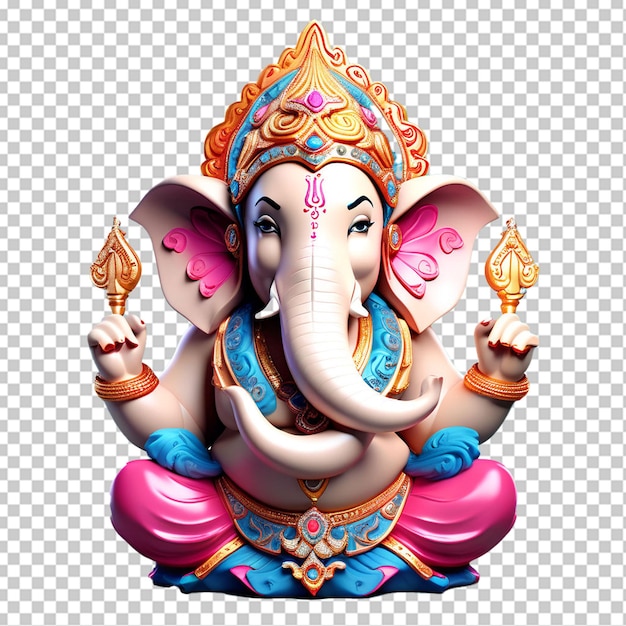 Close up beautiful hindu god ganesha statue god of success