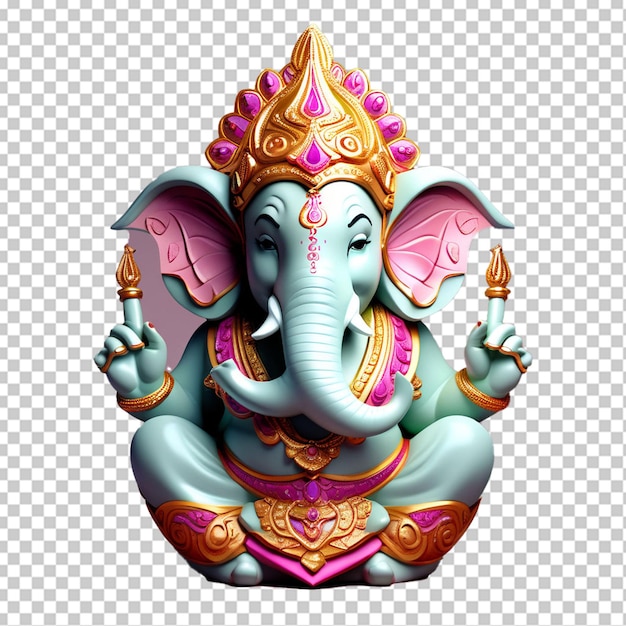 Close up beautiful hindu god ganesha statue god of success