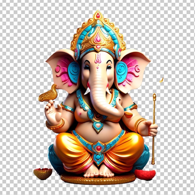 Close up beautiful hindu god ganesha statue god of success