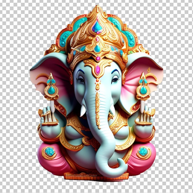 Close up beautiful hindu god ganesha statue god of success