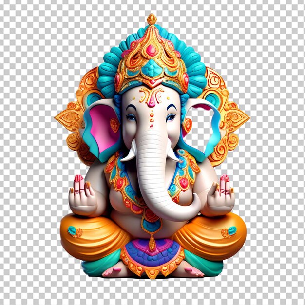 Close up beautiful hindu god ganesha statue god of success