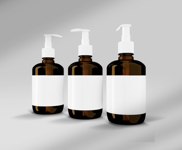 Close up on bottle packaging mockup