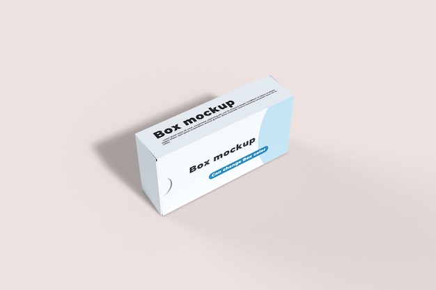 Close up on Box Mockup Isolated