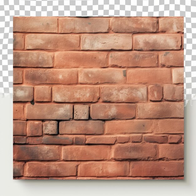 Close up of a brick wall with a black wooden frame