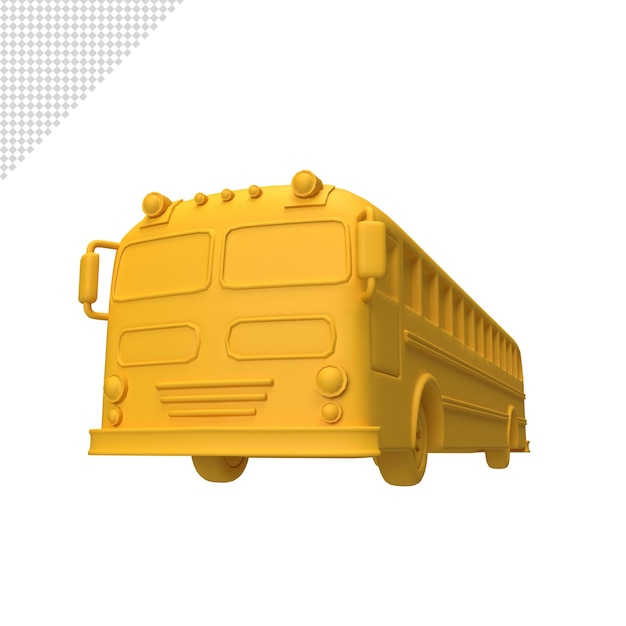 close up on bus isolated premium psd