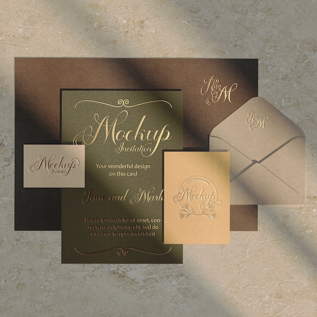 Close up business card mockup