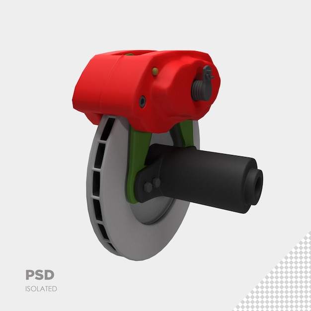 close up on chainsaw 3d isolated premium psd