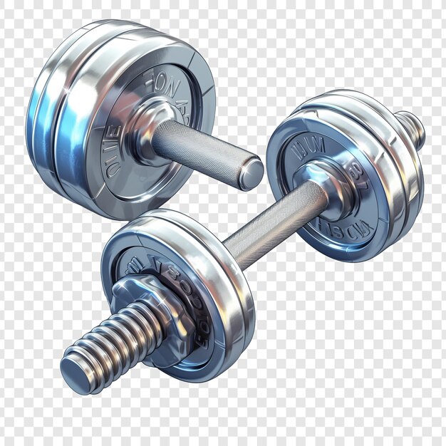 Close up of Chrome Dumbbells