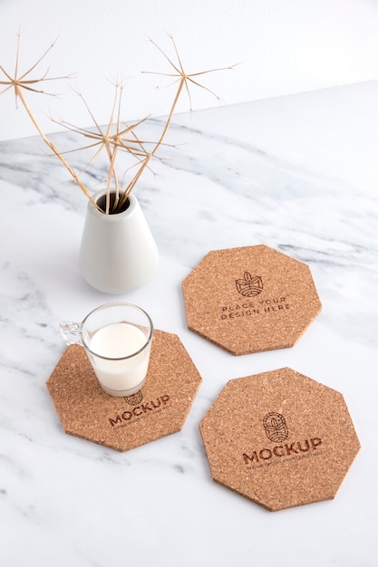 Close up on cork home accessories