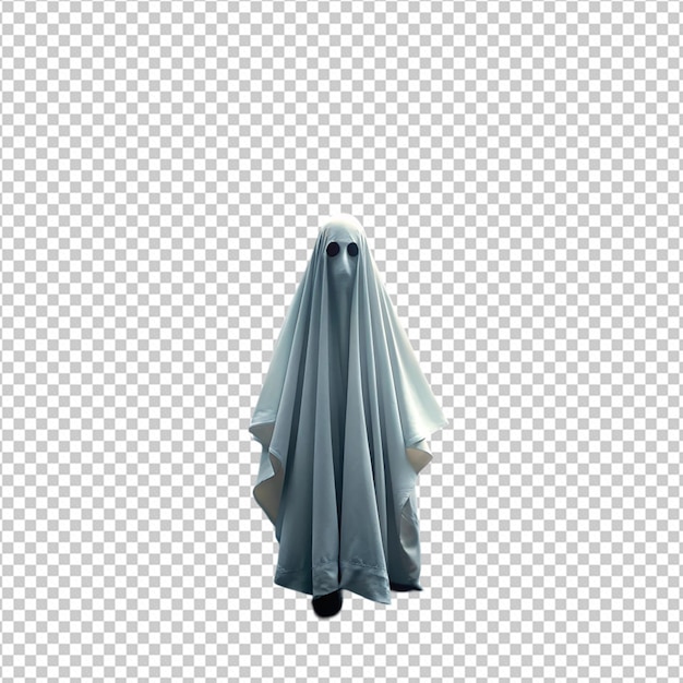 PSD close up on creepy ghost in haunted forest png