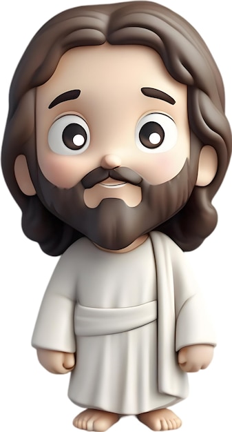 Close up of cute cartoon Jesus Christ icon