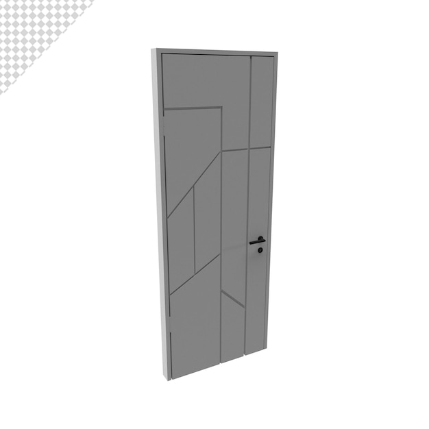 Close up on door isolated