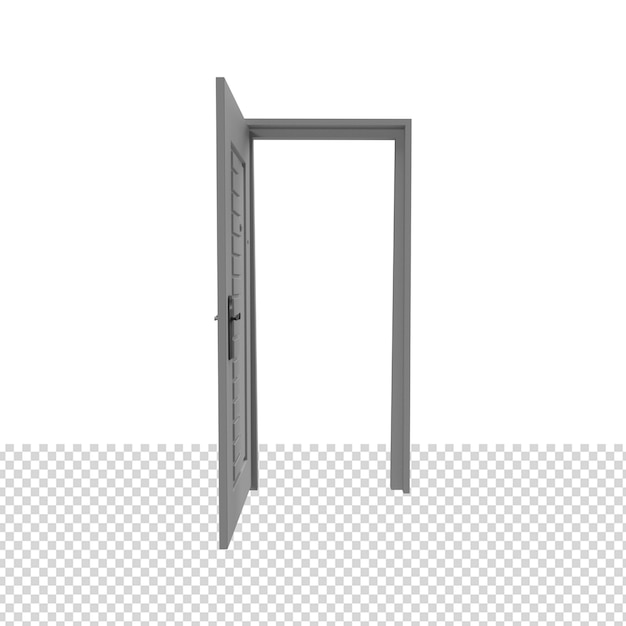 Close up on door isolated