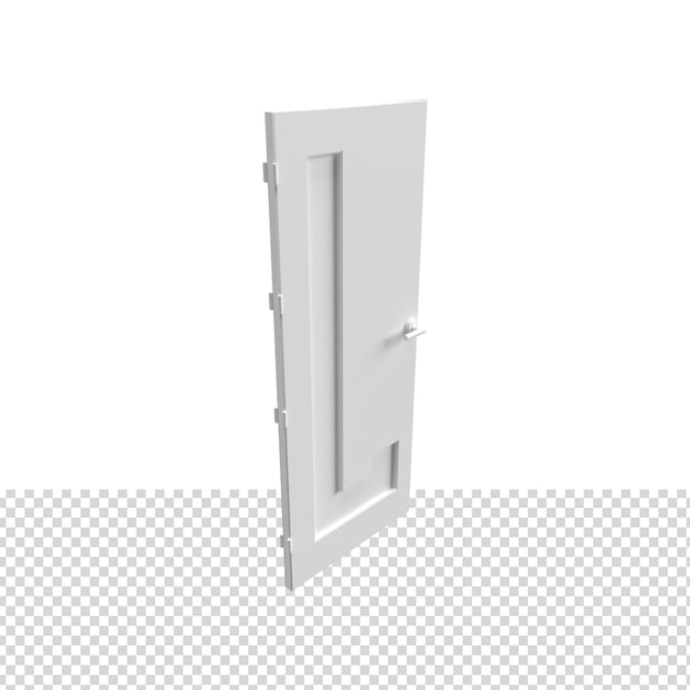 Close up on door isolated