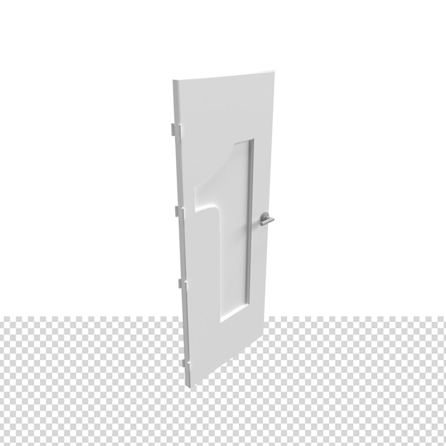 Close up on door isolated