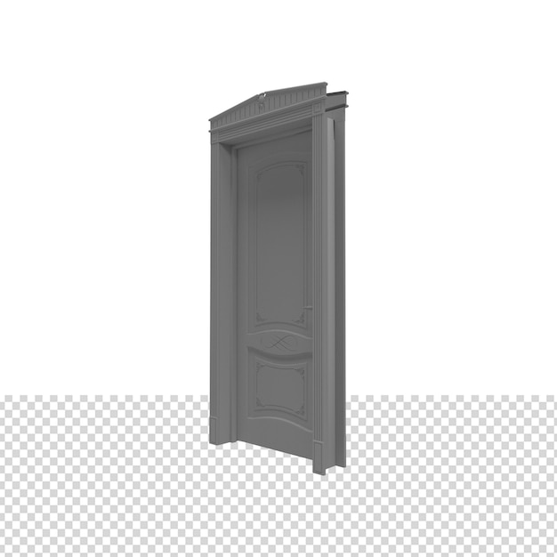 Close up on door isolated