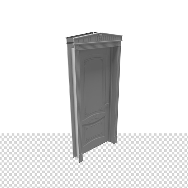 Close up on door isolated