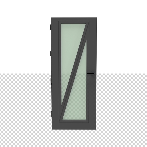 Close up on door isolated