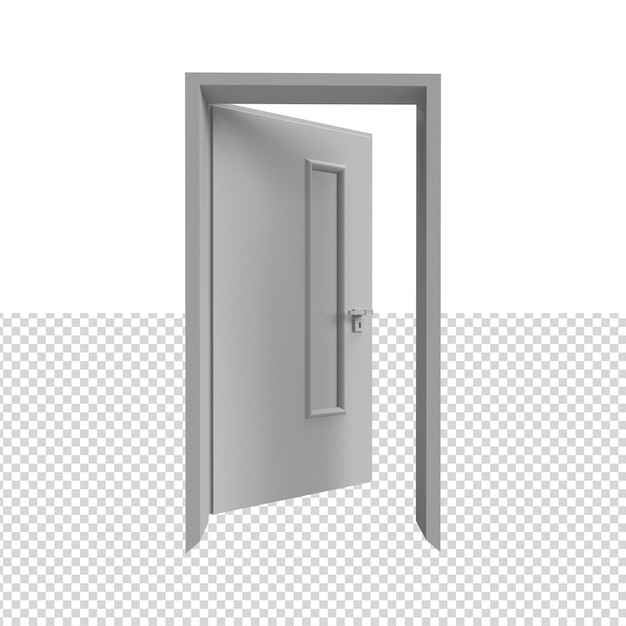 Close up on door isolated