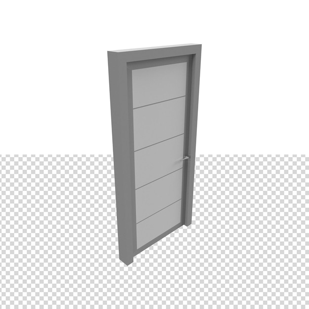 Close up on door isolated