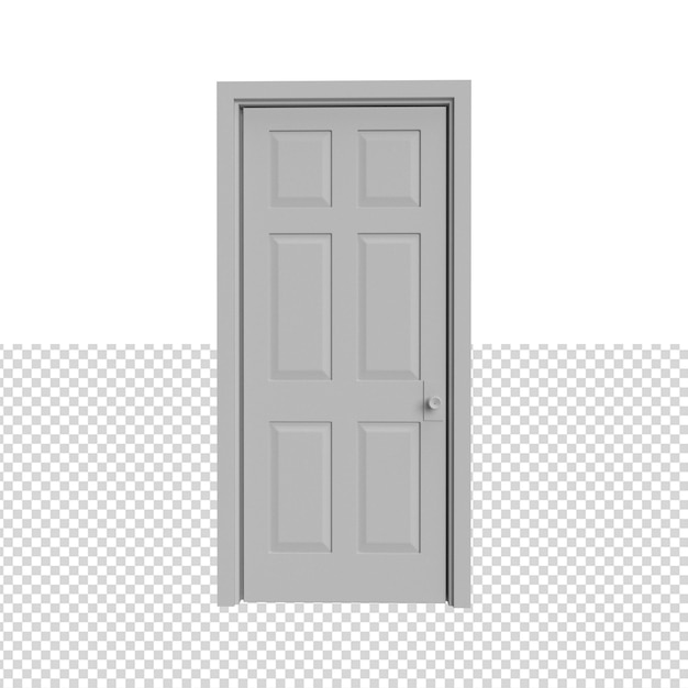 Close up on door isolated