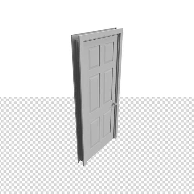 Close up on door isolated