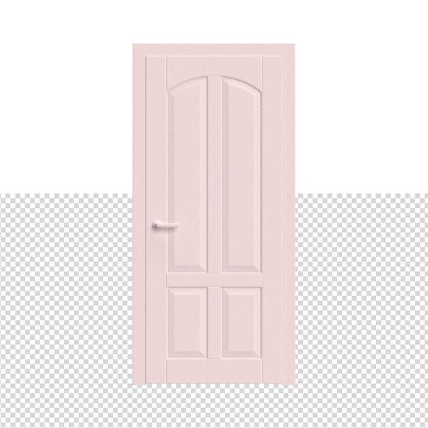 Close up on door isolated