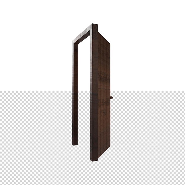 Close up on door isolated