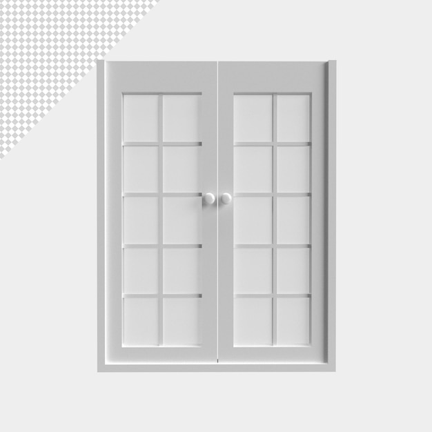 PSD close up on door isolated