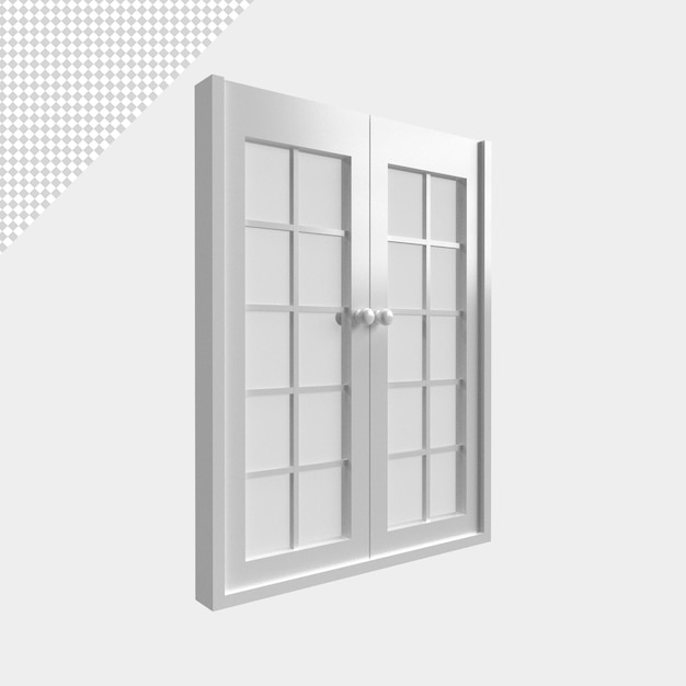 PSD close up on door isolated