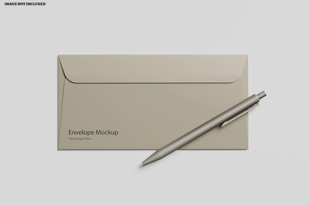 Close up on envelope mockup