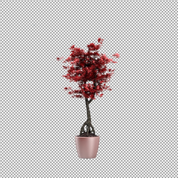 Close up on flower in a vase 3d rendering