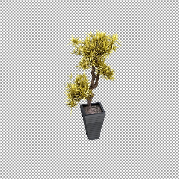 Close up on flower in a vase in 3d rendering