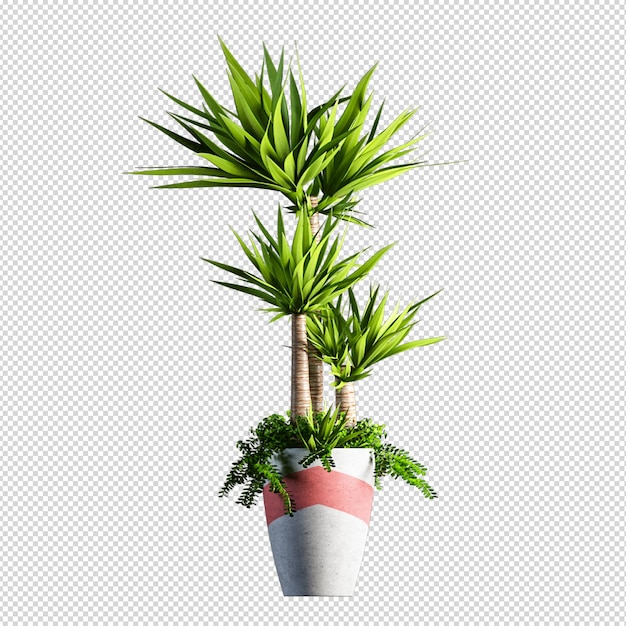 Close up on flowers in pot interior 3d mockup