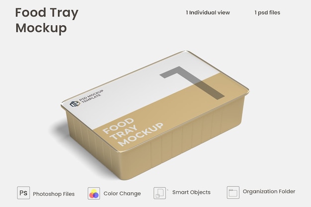 Close up food container mockup