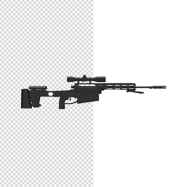 close up on gun isolated premium psd