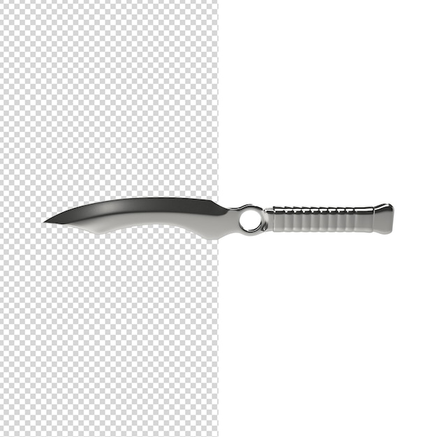 close up on knife isolated premium psd