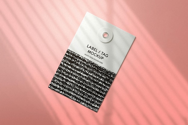 Close up Label Tag Mockup Issolated