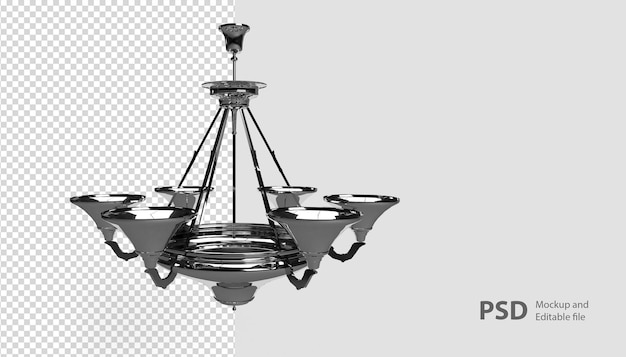 Close up on lamp in 3d rendering isolated