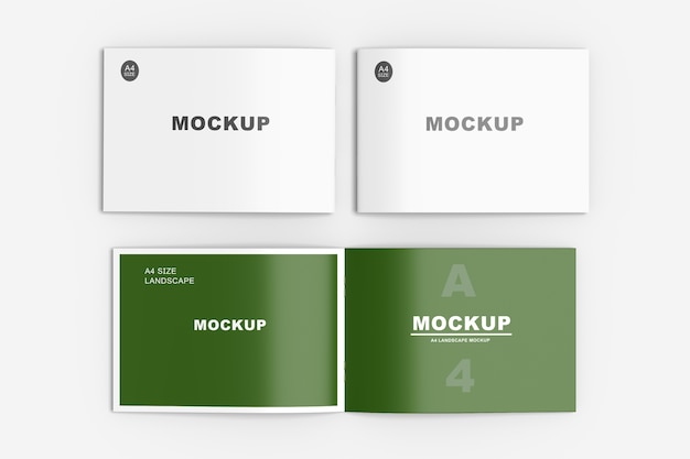 Close up on landscape mockup isolated