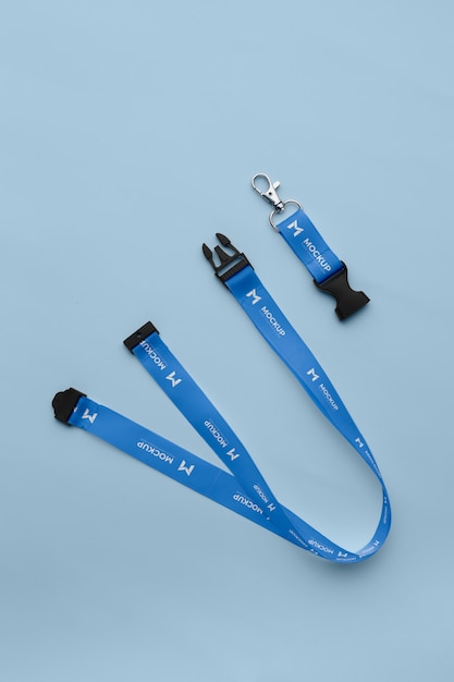 Close up on lanyard mockup design