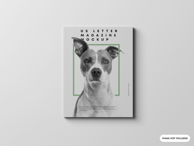 Close up on letter magazine mockup