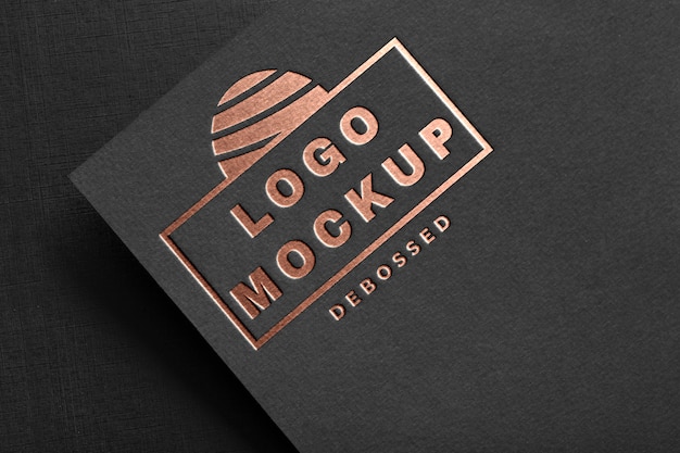 Close up on logo mockup