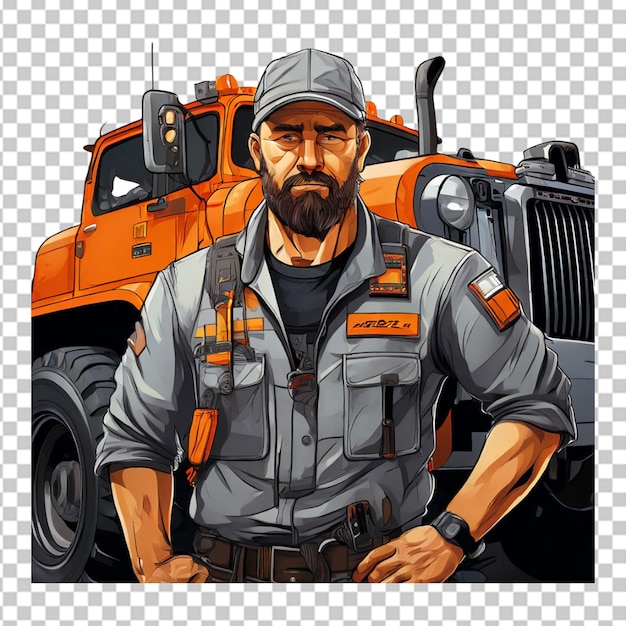 PSD close up of a mechanic