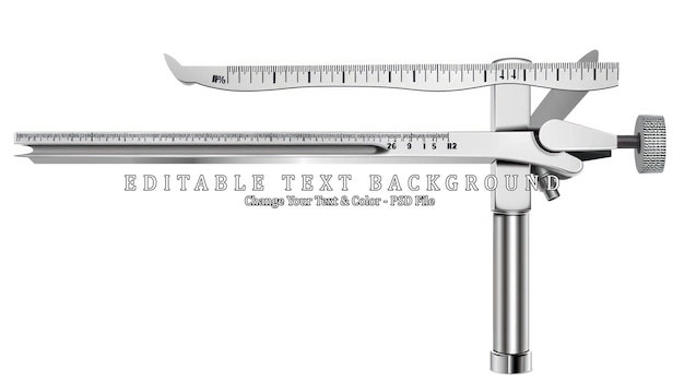 PSD a close up of a metal measuring tool